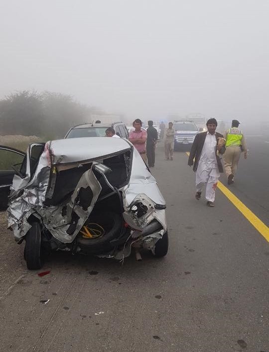 emirates road accident car crash