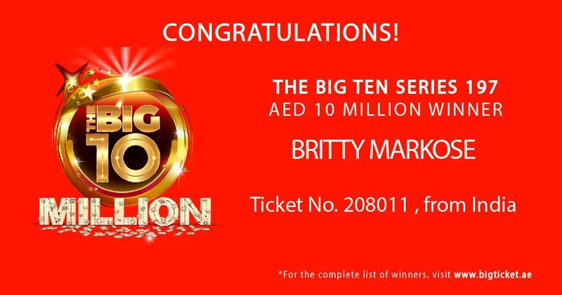 Indian Wins 10 Million Aed In Recent Big Ticket Abu Dhabi Raffle Dubai Nri